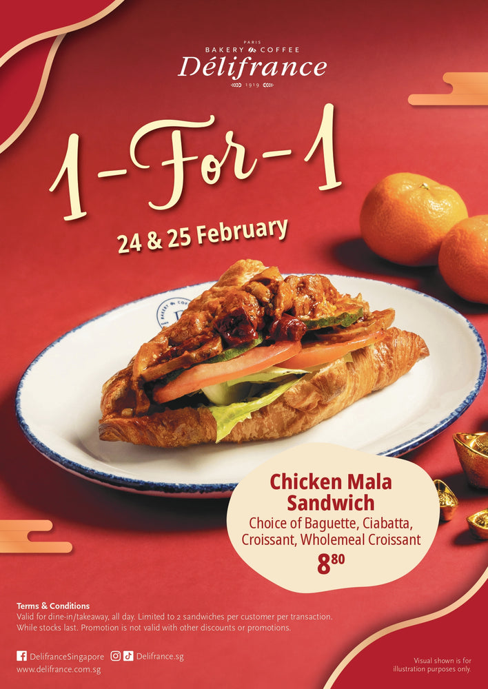 Spice Up Your Weekend! 1-for-1 Mala Chicken Sandwiches at $8.80!
